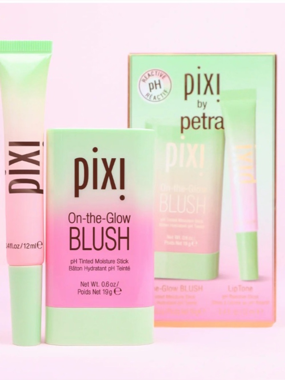 Pixi On-the-Glow Blush and Lip Tone Gliss Set NWT